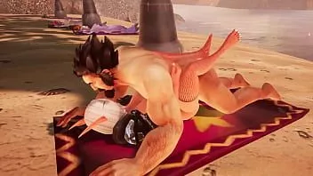 play ビーチでセックスするカップル | 写真ウォークラフトパロディ