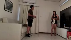 play Blonde Latina Housewife Fucked Hard on Chair
