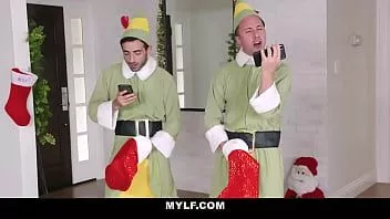 Play Brandi love fucked by her both stepsons for christmas